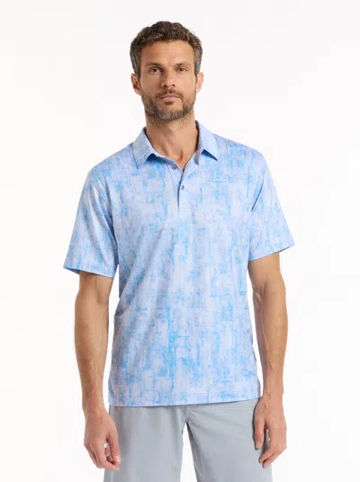 Robert Graham Waters Short Sleeve Polo In Blue