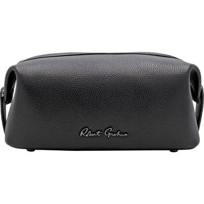 Robert Graham Waverly Faux Leather Toiletry Kit In Black