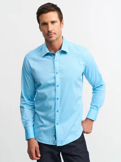 Robert Graham Wayfarer 4 Long Sleeve Shirt In Turquoise