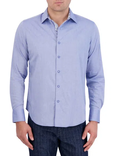 Robert Graham Wayfarer Long Sleeve Woven Shirt In Navy In Blue