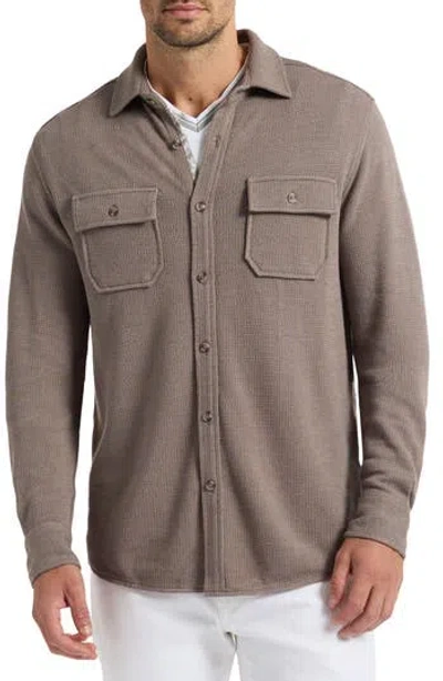 Robert Graham Wayne Long Sleeve Knit Shirt In Gray