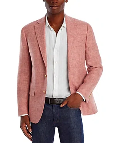 Robert Graham Weave Berry Modern Single Breasted Regular Fit Sport Jacket In Pink