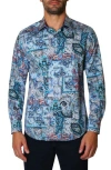 Robert Graham Webbs Abstract Print Cotton Button-up Shirt In Blue Multi