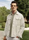 Robert Graham Wells Denim Jacket In White