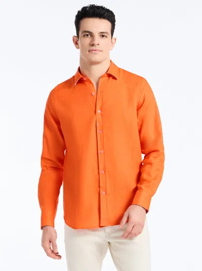 Robert Graham Wenlock Short Sleeve Button Down Shirt In Orange
