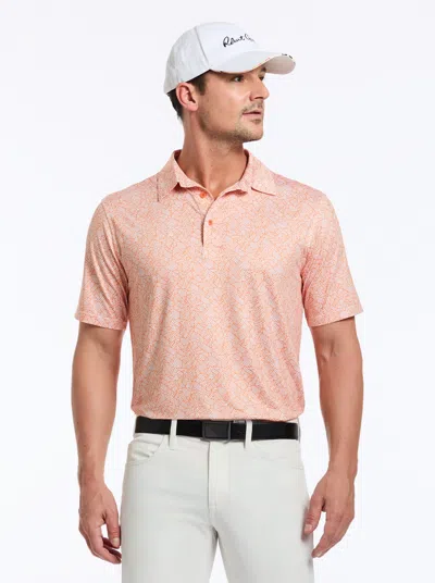 Robert Graham Wentz Short Sleeve Polo In Orange