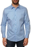 Robert Graham Westley Long Sleeve Cotton Shirt In Blue