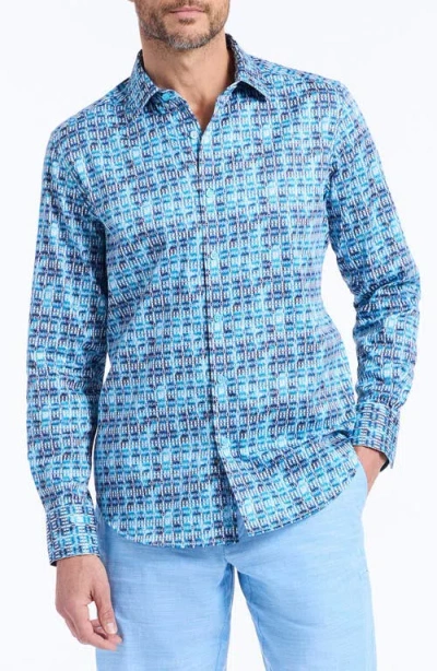 Robert Graham Westmoreland Cotton Button-up Shirt In Blue