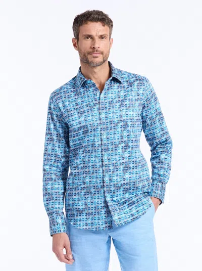 Robert Graham Westmoreland Long Sleeve Button Down Shirt In Blue