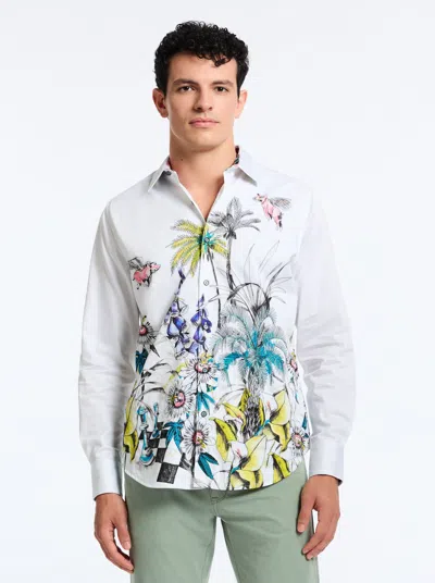 Robert Graham When Pigs Fly Long Sleeve Button Down Shirt Tall In White