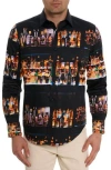 Robert Graham Whiskey In Jar 2 Long Sleeve Button Front Shirt In Black Multi