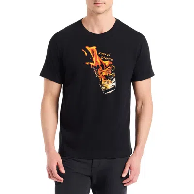 Robert Graham Whiskey On Fire Graphic T-shirt In Black