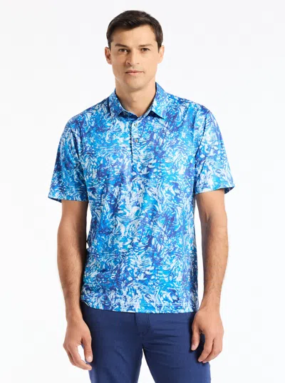 Robert Graham Wilber Short Sleeve Polo In Blue