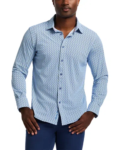 Robert Graham Wilshire Printed Long Sleeve Button Front Shirt In Blue