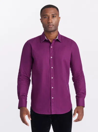 Robert Graham Windsor 2 Long Sleeve Button Down Shirt In Burgundy