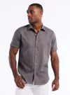Robert Graham Windsor 2 Short Sleeve Button Down Shirt In Charcoal