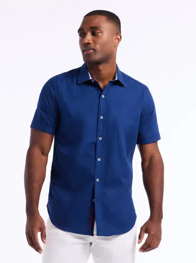 Robert Graham Windsor 2 Short Sleeve Button Down Shirt In Blue