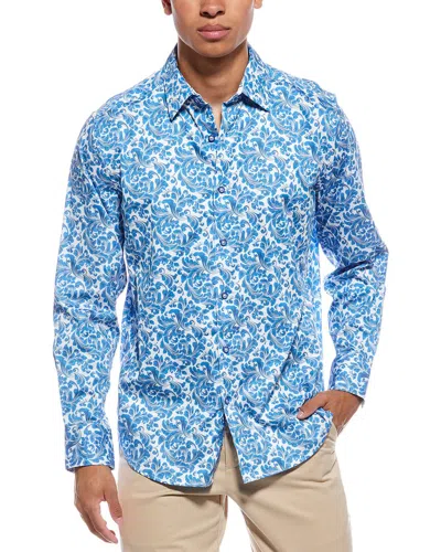 Robert Graham Winstead Classic Fit Woven Shirt In Blue