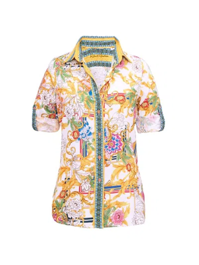 Robert Graham Women's Hadley Baroque Floral Shirt In Neutral