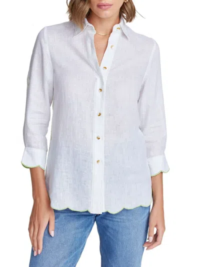 Robert Graham Women's Hadley Cocktail Linen Shirt In White