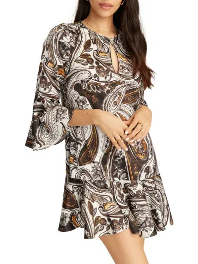 ROBERT GRAHAM WOMEN'S MARGOT PAISLEY BELL-SLEEVE MINIDRESS