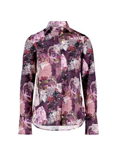 Robert Graham Women's Priscilla Collage-inspired Print Shirt In Neutral