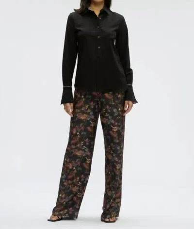 Robert Graham Priscilla Button-down Split-cuff Shirt In Black
