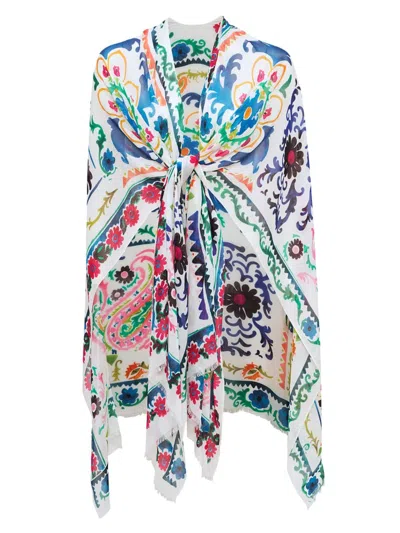 Robert Graham Women's Ruby Paisley Floral Scarf Cover-up In Multi