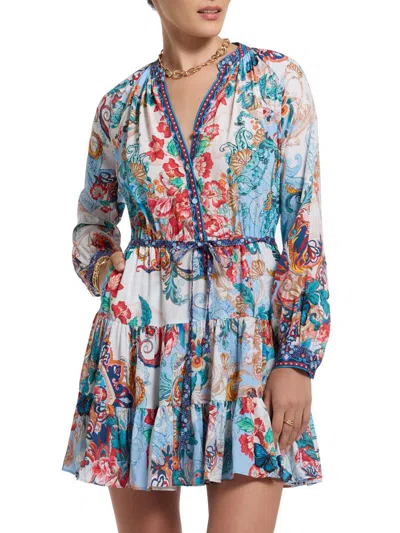 Robert Graham Sydney Long Sleeve Dress In Multi