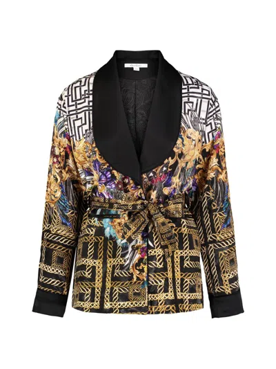 Robert Graham Women's Yvonne Geometric-print Belted Jacket In Neutral