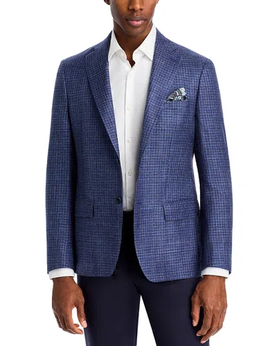 Robert Graham Wool, Silk & Linen Check Slim Fit Sport Coat In Navy/blue