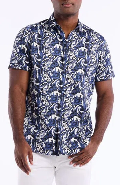 Robert Graham Yadkin Short Sleeve Cotton Button-up Shirt In Multi