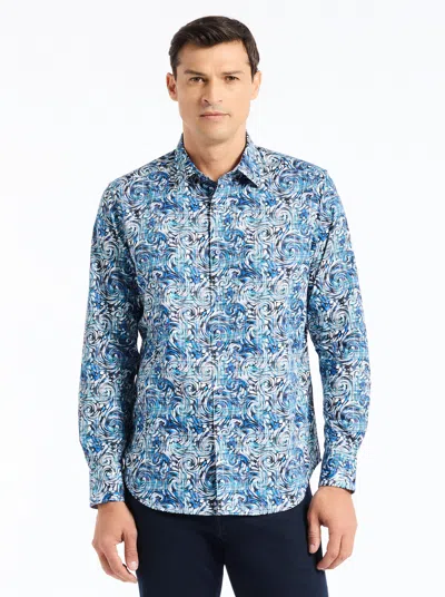 Robert Graham Zeth Long Sleeve Button Down Shirt In Blue