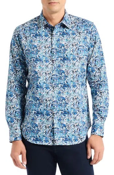 Robert Graham Zeth Long Sleeve Button-up Shirt In Blue