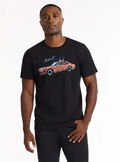 Robert Graham Zoomie Graham Short Sleeve T-shirt In Black