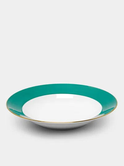 Robert Haviland & C Parlon Coco Hand-painted Porcelain Deep Serving Dish In Green