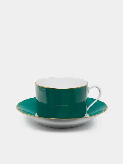Dressing Gownrt Haviland & C Parlon Coco Hand-painted Porcelain Teacup And Saucer Dressing Gownrt Haviland & C. Parlon Abask Luxury Gift