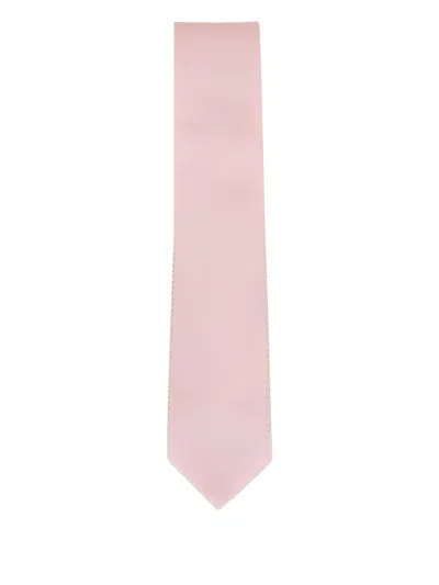 Robert Jensen Jacquard-pattern Tie In Pink