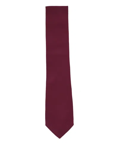 Robert Jensen Textured Tie In Burgundy