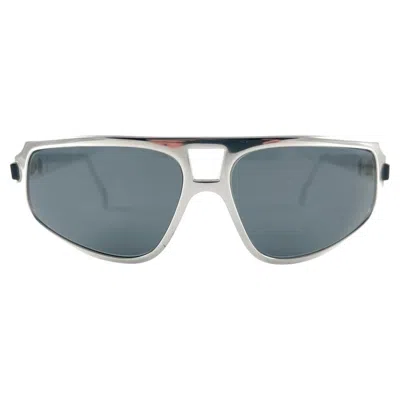 Pre-owned Robert La Roche Vintage Renauld Silver Oversized Frame Grey Lens 1980 Sunglasses Made In Usa In Gray