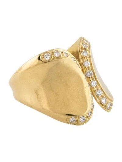 Pre-owned Robert Lee Morris 18k Diamond Cocktail Ring In Multicolor