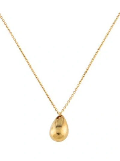 Pre-owned Robert Lee Morris 18k Raindrop Pendant, 16" In Multicolor