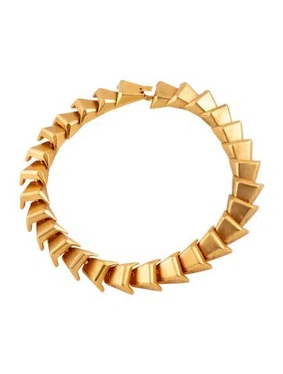 Pre-owned Robert Lee Morris 'angular Step' Choker Necklace, 16" In Multicolor