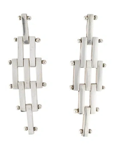 Pre-owned Robert Lee Morris Bar Link Drop Earrings In Multicolor