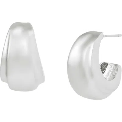 Robert Lee Morris Chubby Huggie Earrings In Metallic