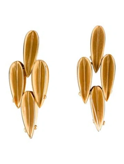 Pre-owned Robert Lee Morris Classic 4 Dart Clip-on Drop Earrings In Multi