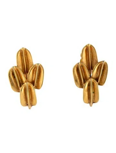 Pre-owned Robert Lee Morris Classic 4 Dart Clip-on Drop Earrings In Multicolor