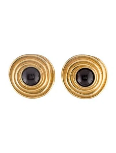 Pre-owned Robert Lee Morris Garnet Clip-on Earrings In Multi