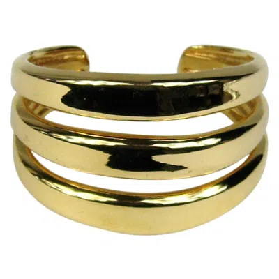Pre-owned Robert Lee Morris Gold Tone Modernist Cuff Never Worn 1980s