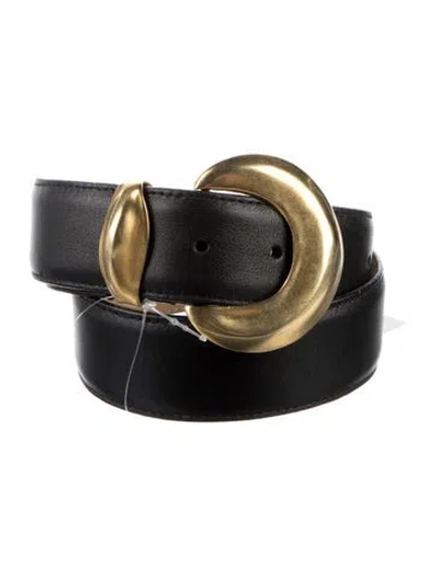 Pre-owned Robert Lee Morris Leather Belt In Black